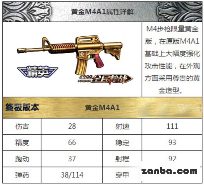 全民枪战黄金M4A1好吗 黄金M4A1怎么样